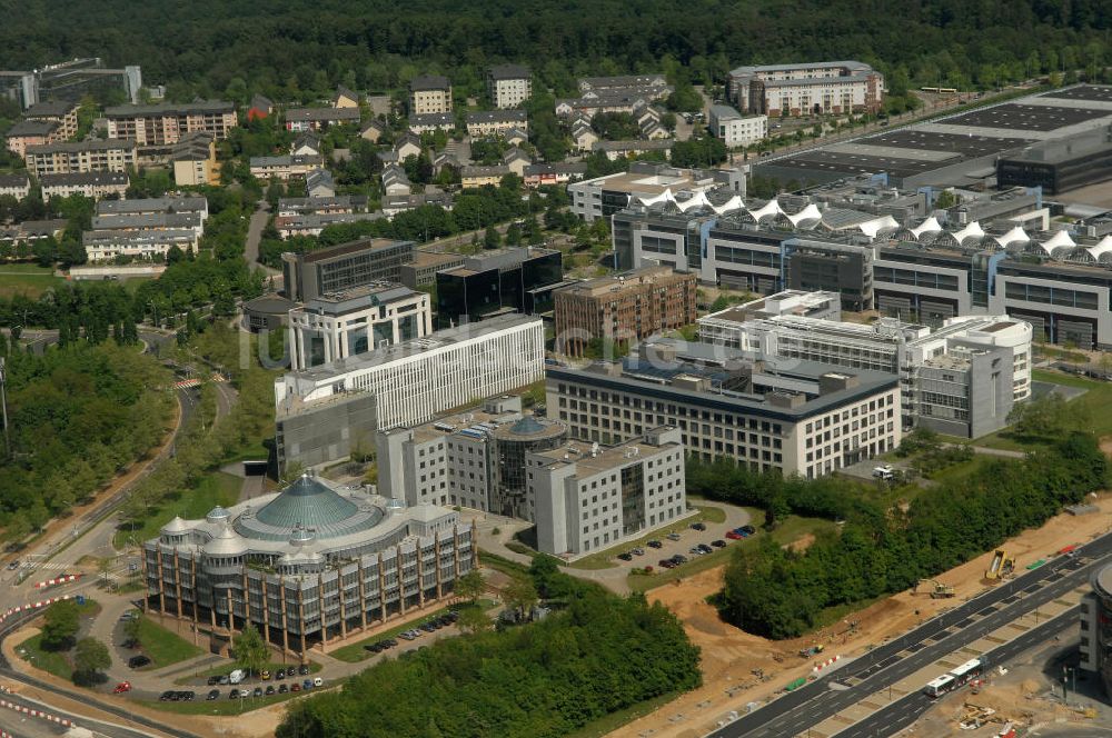 Luxemburg aus der Vogelperspektive: Bankenviertel in Luxemburg