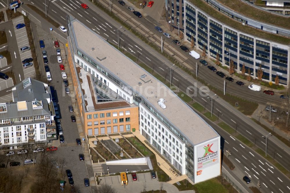 Luftbild Leipzig - BARMER Krankenkasse im Ortsteil Mitte in Leipzig im Bundesland Sachsen, Deutschland