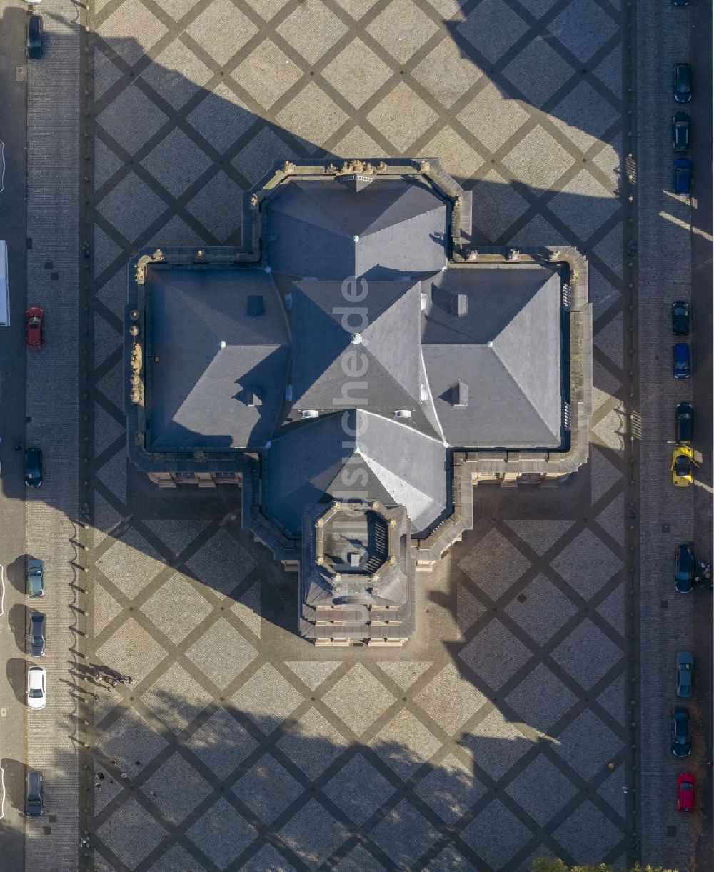 Luftaufnahme Saarbrücken - Barocke Ludwigskirche auf dem Ludwigsplatz in Saarbrücken im Saarland