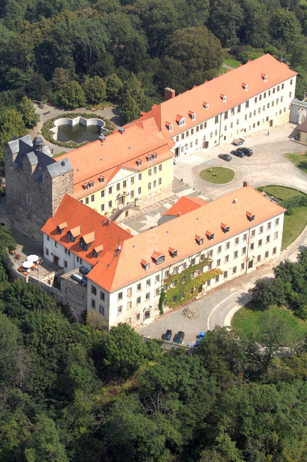 Ballenstedt aus der Vogelperspektive: Barockschloss Ballenstedt