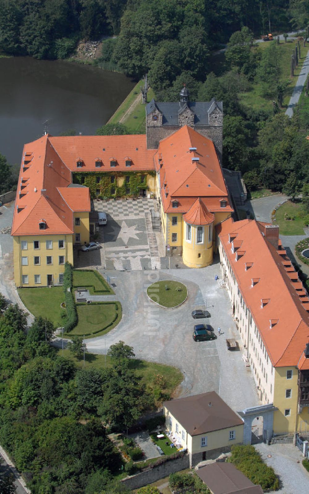 Ballenstedt von oben - Barockschloss Ballenstedt