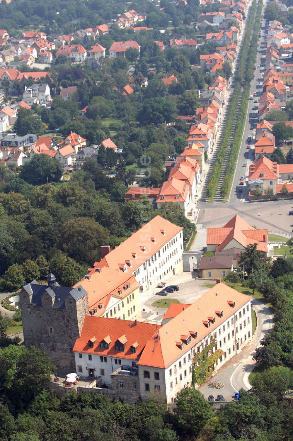 Ballenstedt von oben - Barockschloss Ballenstedt