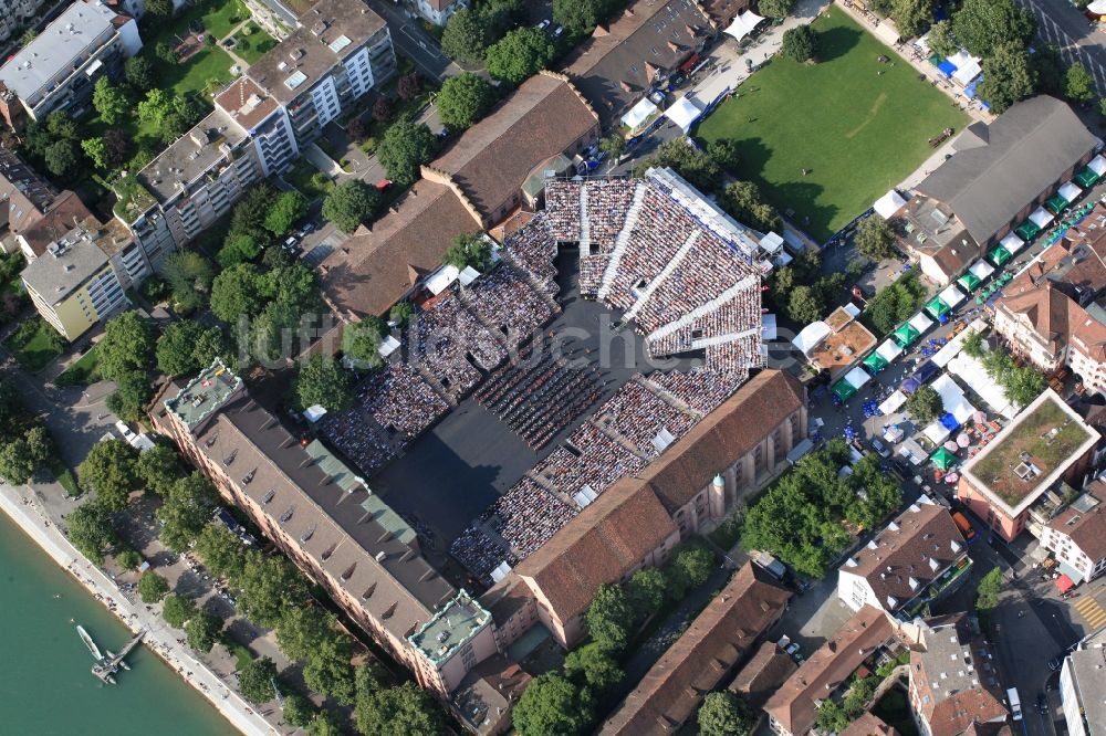 Luftbild Basel - Baseltattoo im Kasernenareal in Basel in der Schweiz im Kanton Basel-Stadt