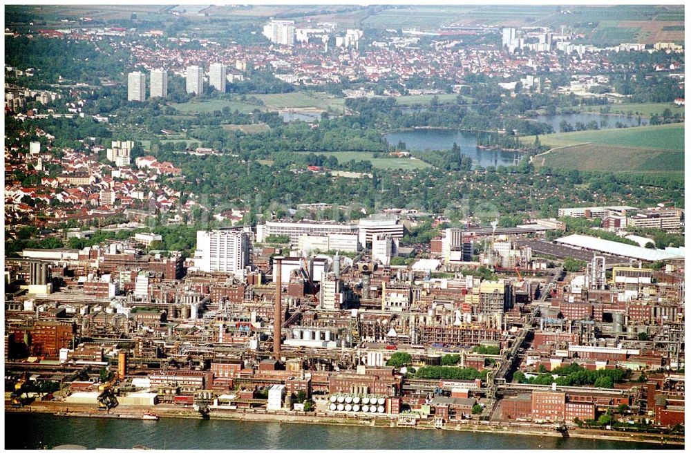 Ludwigshafen von oben - BASF Ludwigshafen am Rhein