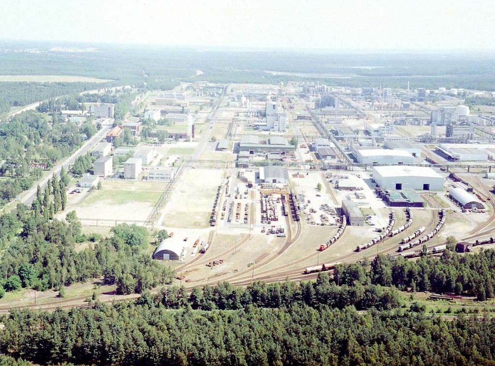 Luftaufnahme Schwarzheide - Brandenburg - BASF-Werksanlagen am Standort Schwarzheide / Brandenburg.