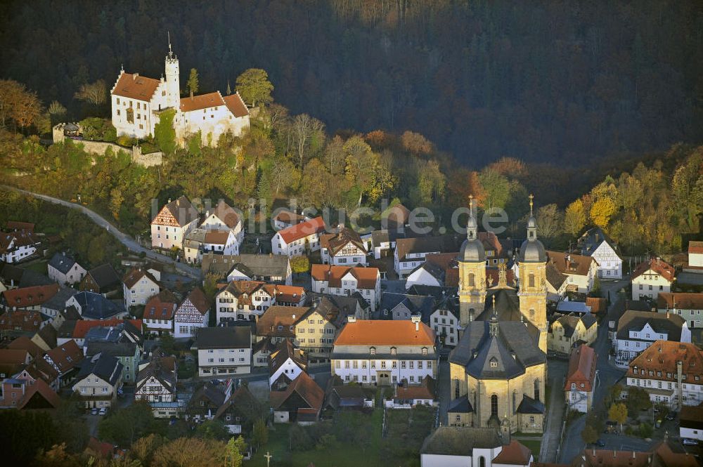 Luftbild Gößweinstein - Basilika und Burg Gößweinstein