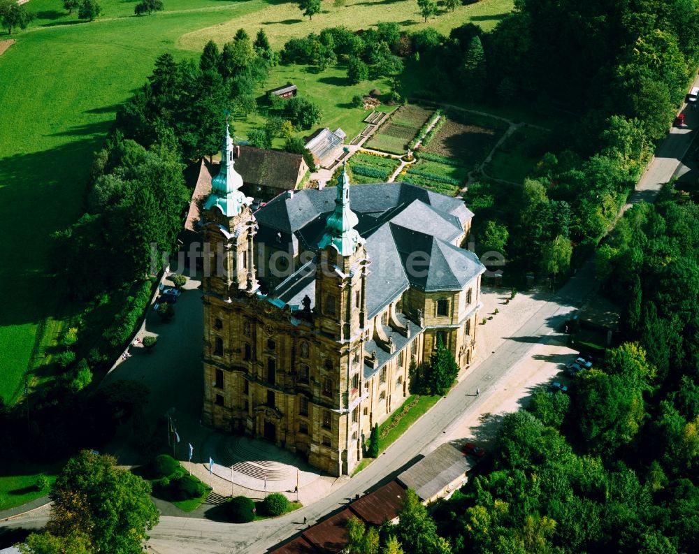 Bad Staffelstein von oben - Basilika Vierzehnheiligen bei Bad Staffelstein im Bundesland Bayern