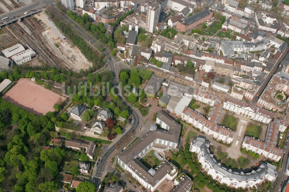 Luftbild Mainz - Bastion Alexander und Alexanderturm im Stadtteil Oberstadt in Mainz im Bundesland Rheinland-Pfalz