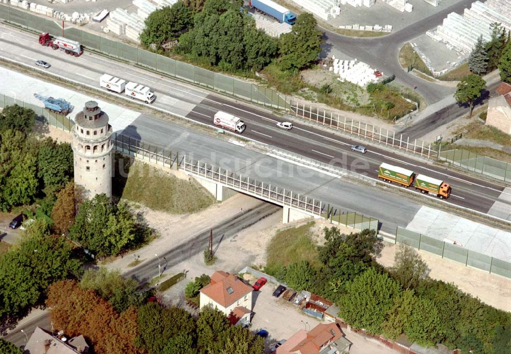 Luftbild Königs Wusterhausen - Bau der Autobahnbrücke (A10) über die Straße zwischen Königs Wusterhausen und Niederlehme - ein Projekt der SCHÄLERBAU BERLIN GmbH