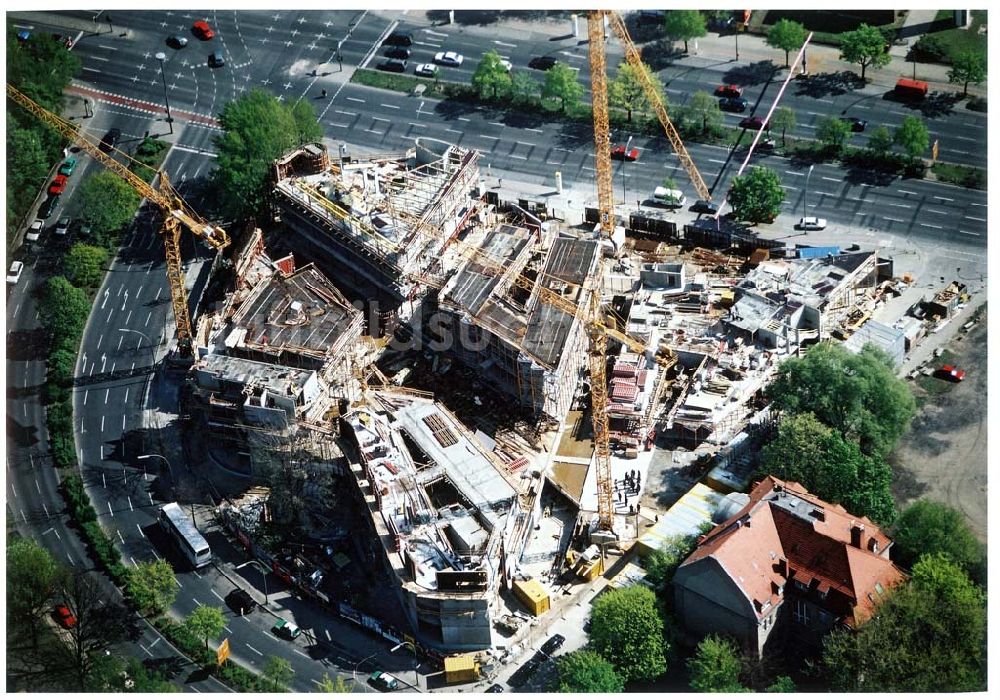 Luftaufnahme Berlin-Tiergarten - Bau der Botschaften der Nordischen Länder in der Straße am Tiergarten.