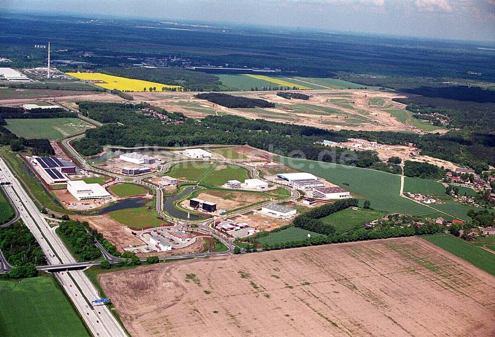 Genshagen / BRB von oben - Bau des Brandenburg Parkes