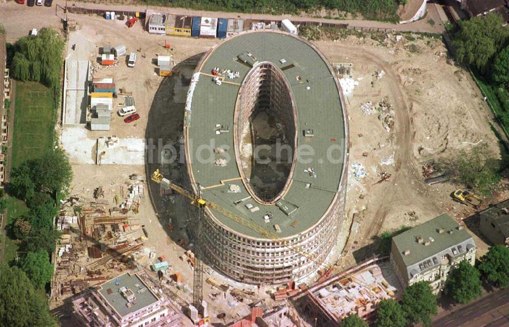 Potsdam-Stadt von oben - Bau des Büro- und Congreßzentrums Sanssouci in Potsdam.