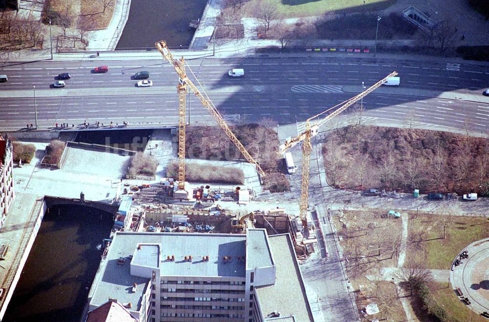 Luftbild Berlin - Bau des Bürohaus am Auswärtigen Amt in Berlin Mitte - Kleine Kurstrasse 15-17.