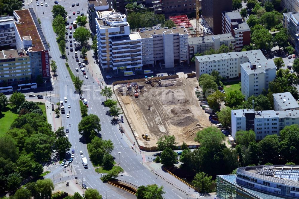 Luftbild Berlin OT Tiergarten - Bau eines Bürokomplexes im Ortsteil Tiergarten in Berlin im gleichnamigen Bundesland