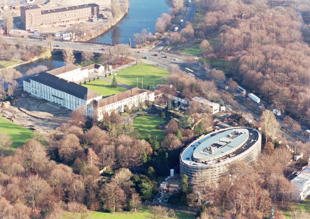 Berlin-Tiergarten aus der Vogelperspektive: Bau des Bundespräsidialamtes in Berlin-Tiergarten