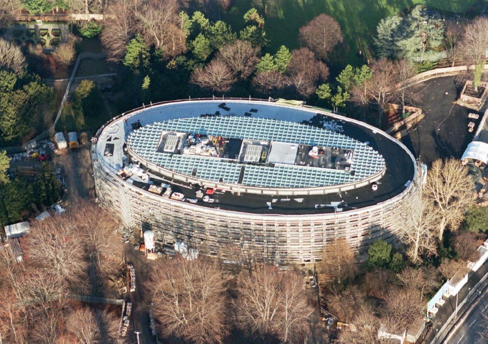 Luftbild Berlin-Tiergarten - Bau des Bundespräsidialamtes in Berlin-Tiergarten