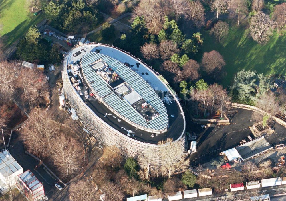 Luftaufnahme Berlin-Tiergarten - Bau des Bundespräsidialamtes in Berlin-Tiergarten