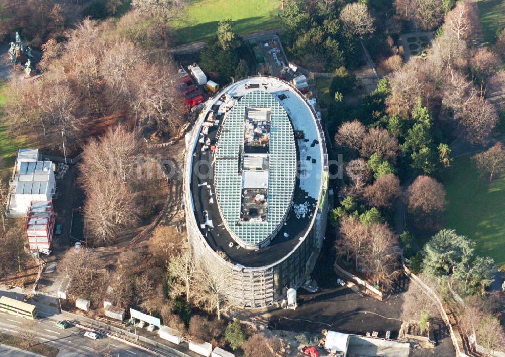 Berlin-Tiergarten von oben - Bau des Bundespräsidialamtes in Berlin-Tiergarten