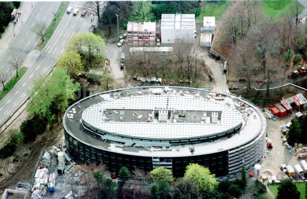 Luftaufnahme Berlin-Tiergarten - Bau des Bundespräsidialamtes in Berlin-Tiergarten.