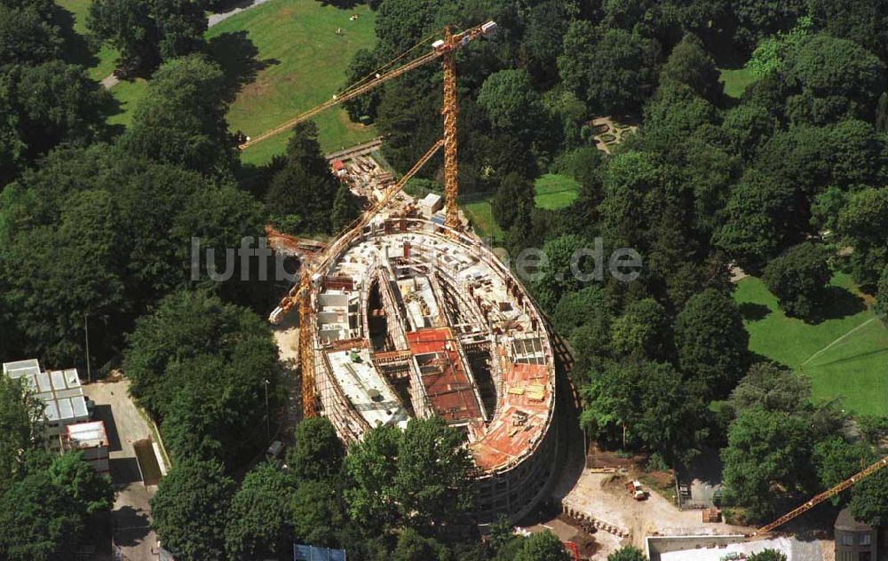 Luftbild Berlin - Tiergarten - Bau des Bundespräsidialamtes im Berliner Tiergarten