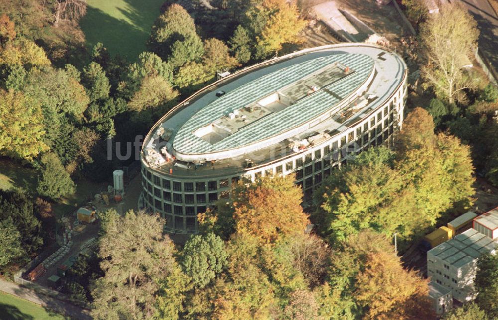 Luftbild Berlin - Tiergarten - Bau des Bundespräsidialamtes am Schloß Bellevue im Berliner Tiergarten.