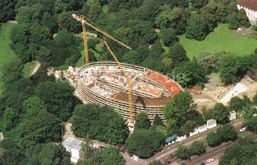 Luftaufnahme Berlin - Tiergarten - Bau des Bundespräsidialamtes im Tiergarten