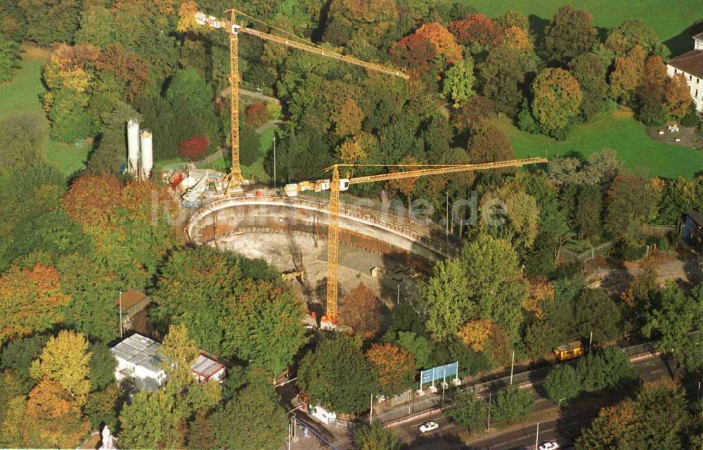 Berlin aus der Vogelperspektive: Bau des Bundespräsidialamtes im Tiergarten Verwendung nur bei Angabe der Urheberschaft: LUFTBILD & PRESSEFOTO / Robert Grahn und Belegzusendung an die Agentur statthaft !!