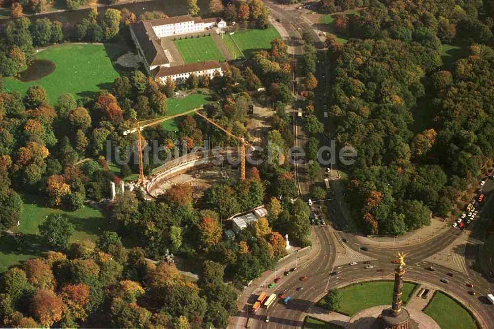 Berlin von oben - Bau des Bundespräsidialamtes im Tiergarten Verwendung nur bei Angabe der Urheberschaft: LUFTBILD & PRESSEFOTO / Robert Grahn und Belegzusendung an die Agentur statthaft !!