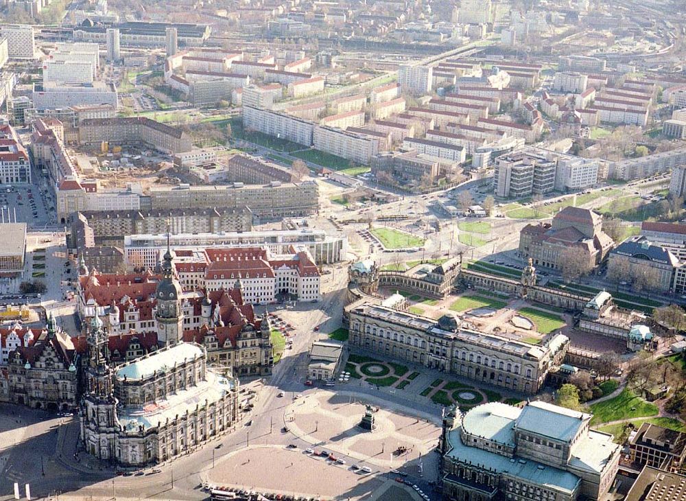 Dresden / Sachsen von oben - Bau der Dresdner Altmarkt - Galerie der ECE Hamburg