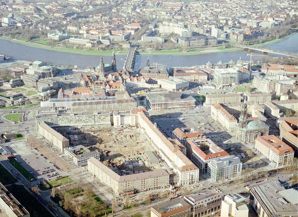 Dresden / Sachsen aus der Vogelperspektive: Bau der Dresdner Altmarkt - Galerie der ECE Hamburg