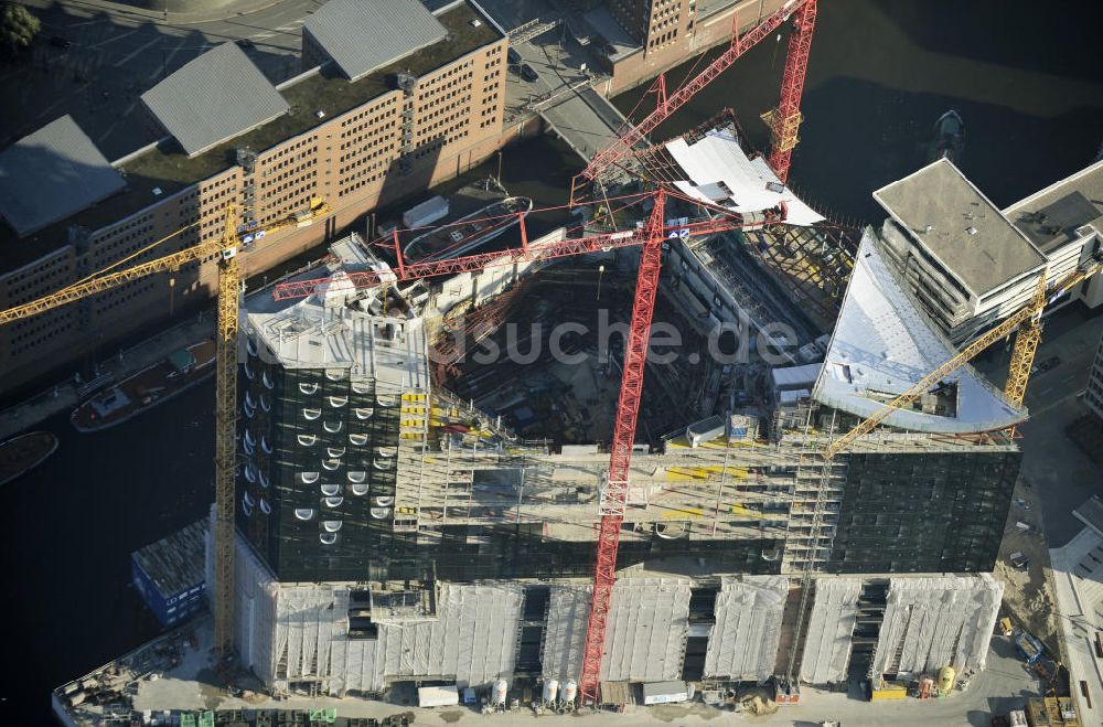 Luftaufnahme Hamburg - Bau der Elbphilharmonie Hamburg