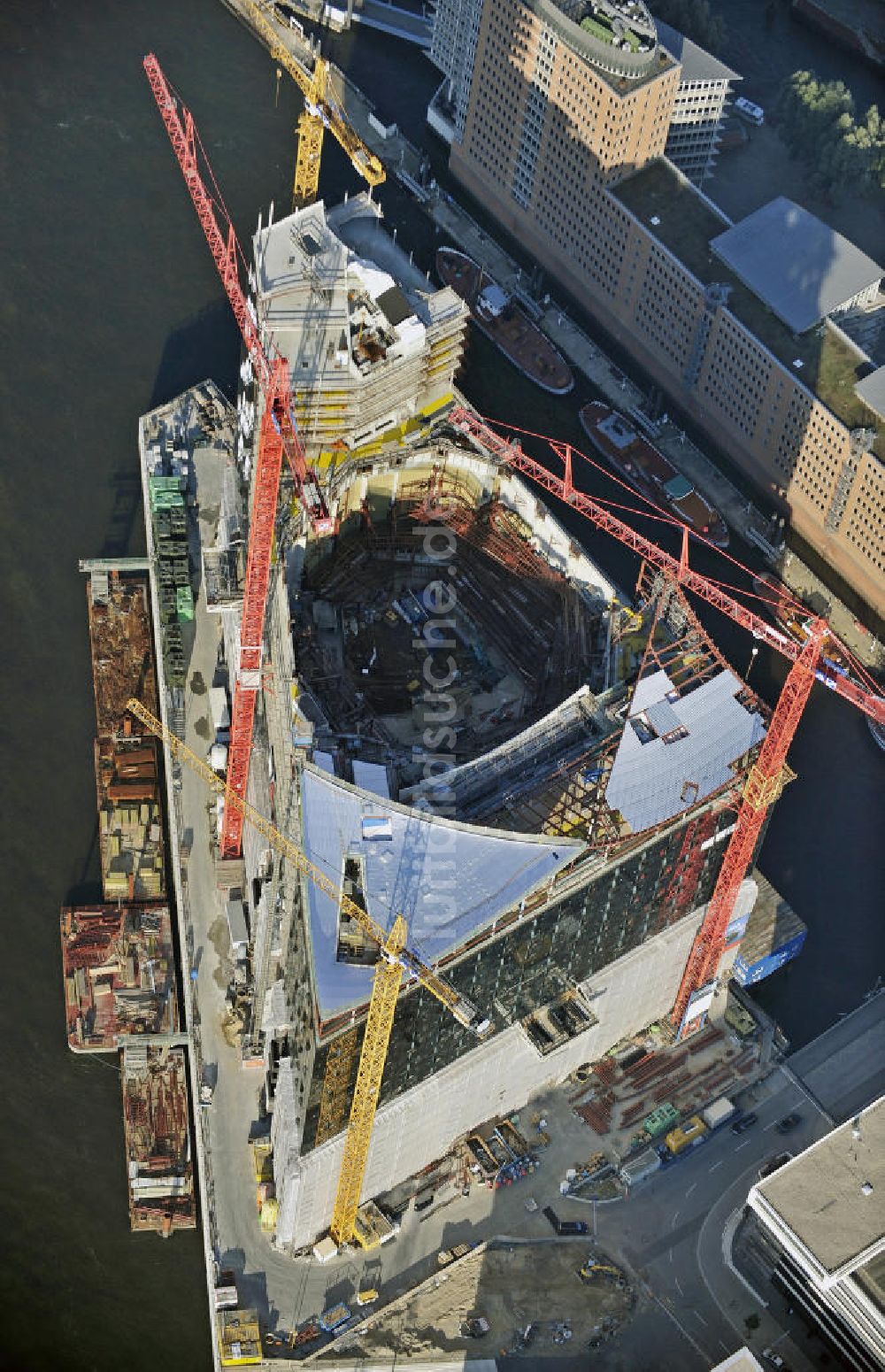 Luftaufnahme Hamburg - Bau der Elbphilharmonie Hamburg