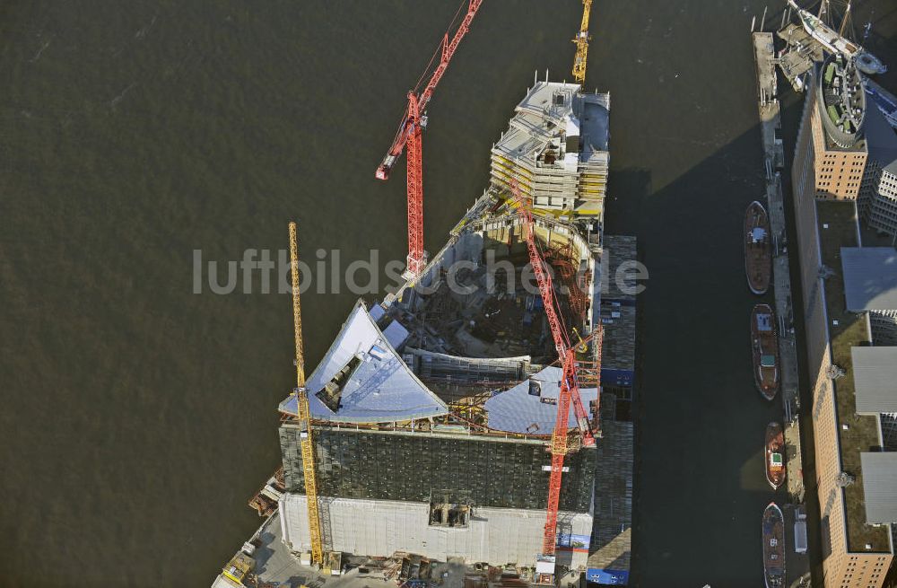 Luftbild Hamburg - Bau der Elbphilharmonie Hamburg