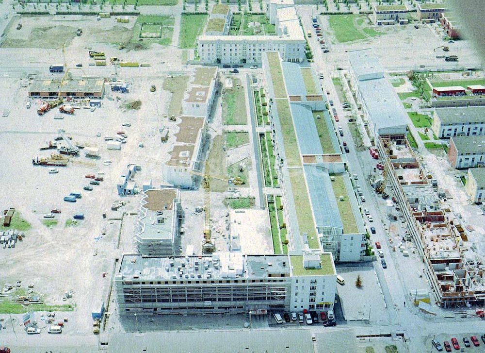 Luftaufnahme München - Bau eines Galeriehauses am Messegelände in München - Riem.