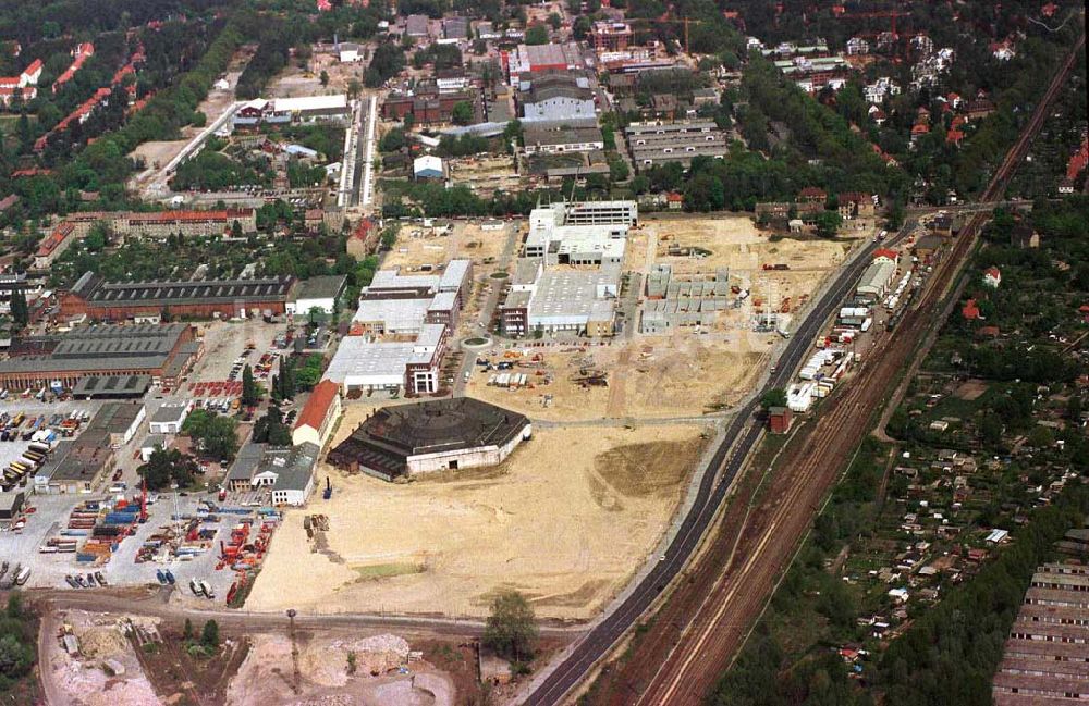 Luftbild Potsdam-Babelsberg - Bau des Gewerbeparkes Babelsberg