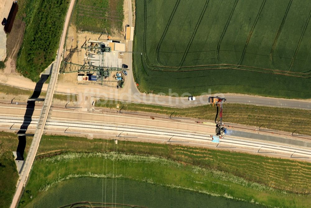 Luftbild Markvippach - Bau der ICE-Bahnstrecke bei Markvippach im Bundesland Thüringen