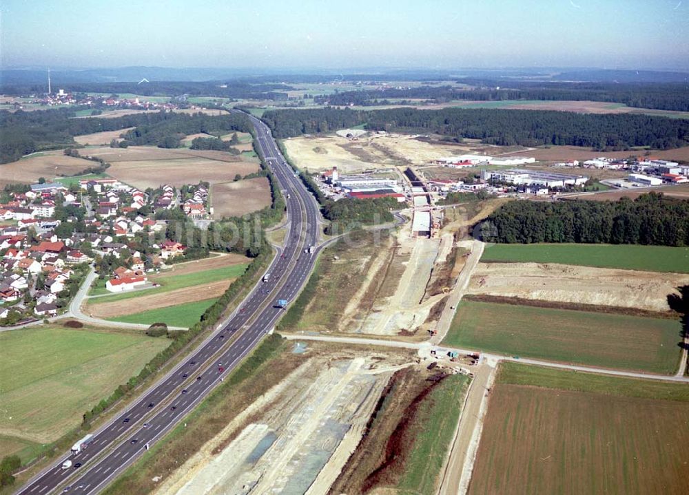 Stammham von oben - 30.09.2002 Bau der ICE Strecke zwischen Nürnberg und Ingoldstadt in Bayern