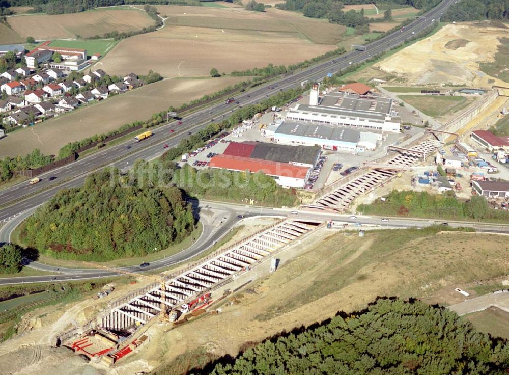 Luftaufnahme Stammham - 30.09.2002 Bau der ICE Strecke zwischen Nürnberg und Ingoldstadt in Bayern