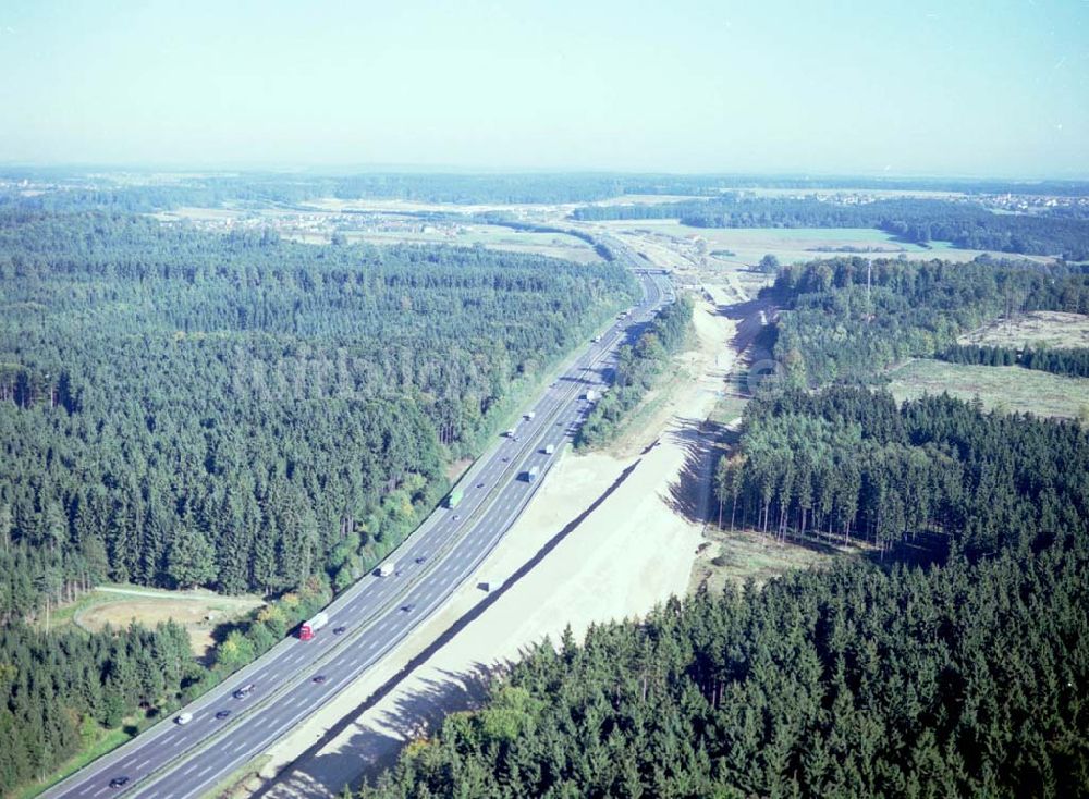 Luftaufnahme Stammham - 30.09.2002 Bau der ICE Strecke zwischen Nürnberg und Ingoldstadt in Bayern