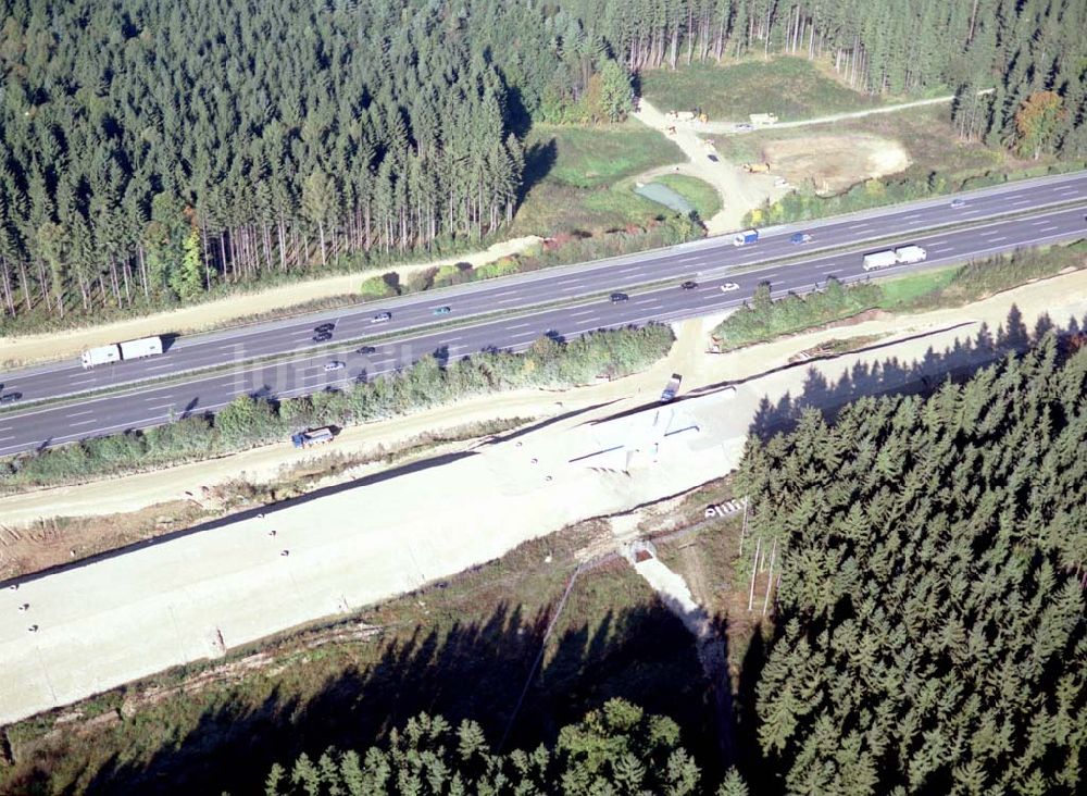 Stammham von oben - 30.09.2002 Bau der ICE Strecke zwischen Nürnberg und Ingoldstadt in Bayern