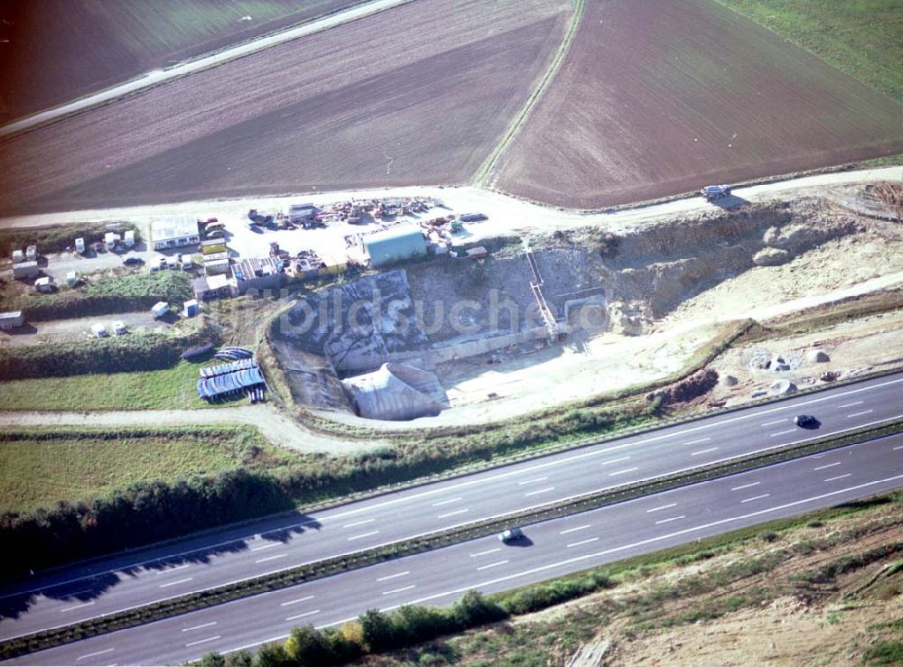 Luftbild Stammham - 30.09.2002 Bau der ICE Strecke zwischen Nürnberg und Ingoldstadt in Bayern