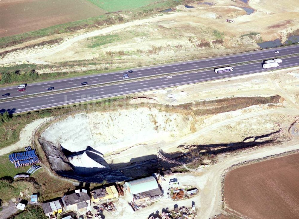 Stammham von oben - 30.09.2002 Bau der ICE Strecke zwischen Nürnberg und Ingoldstadt in Bayern