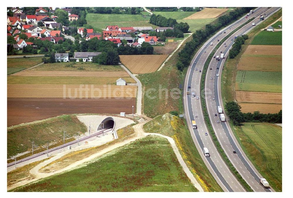 Stammham aus der Vogelperspektive: Bau der ICE-Strecke zwischen Nürnberg und Ingoldstadt in Bayern