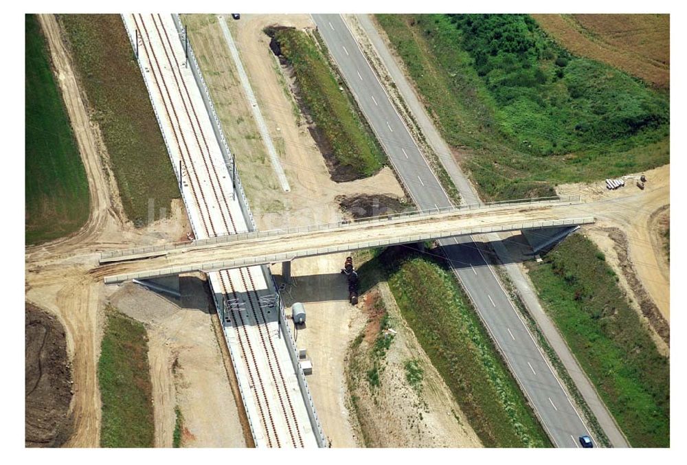 Stammham von oben - Bau der ICE-Strecke zwischen Nürnberg und Ingoldstadt in Bayern