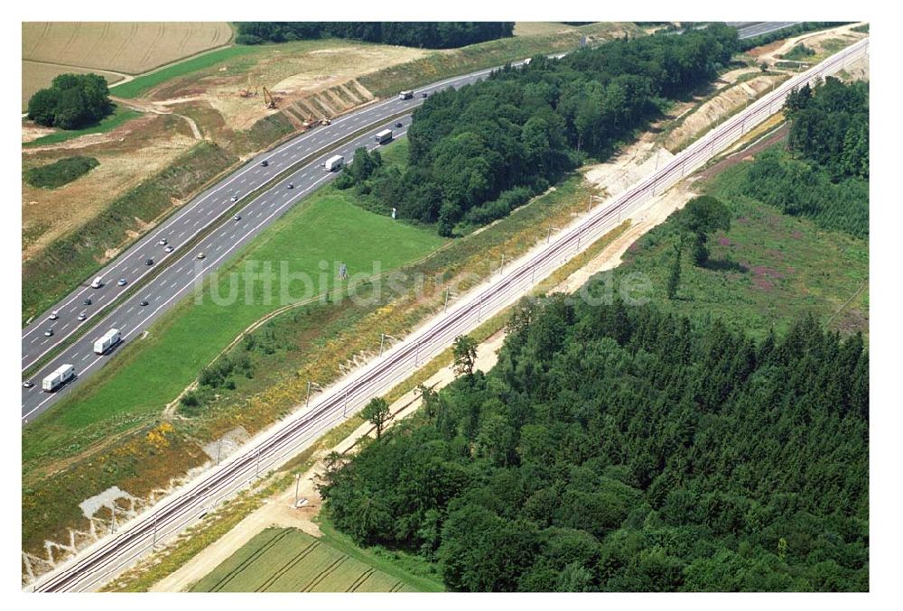 Luftaufnahme Stammham - Bau der ICE-Strecke zwischen Nürnberg und Ingoldstadt in Bayern