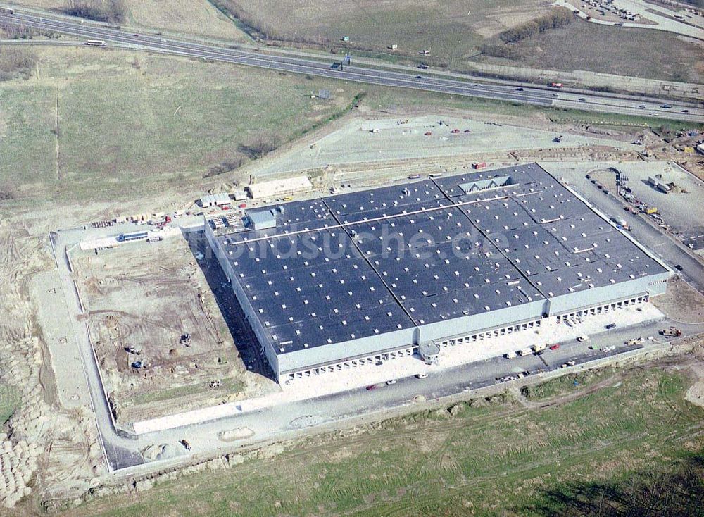 Luftaufnahme Berlin - Pankow - Bau des LDZ - Nord - Logistikzentrums im Gewerbegebiert Pankow - Nord am Berliner Ring.