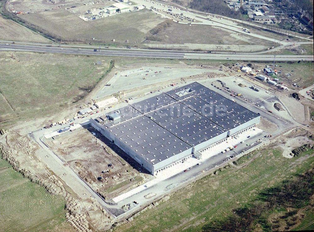 Luftbild Berlin - Pankow - Bau des LDZ - Nord - Logistikzentrums im Gewerbegebiet Pankow - Nord am Berliner Ring.