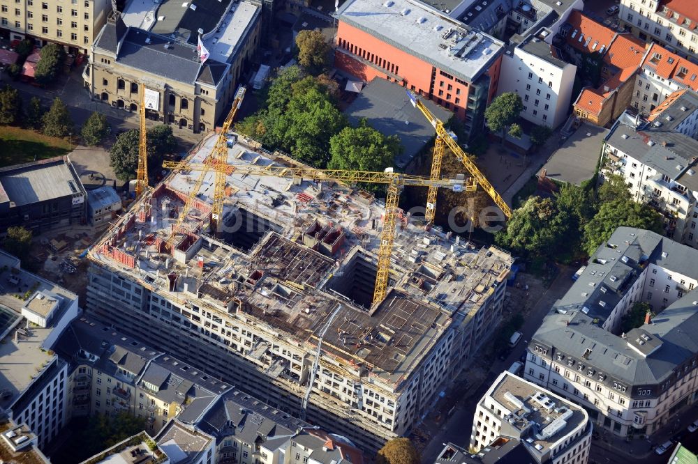 Luftaufnahme Berlin - Bau des Leonardo Hotels in Berlin - Mitte