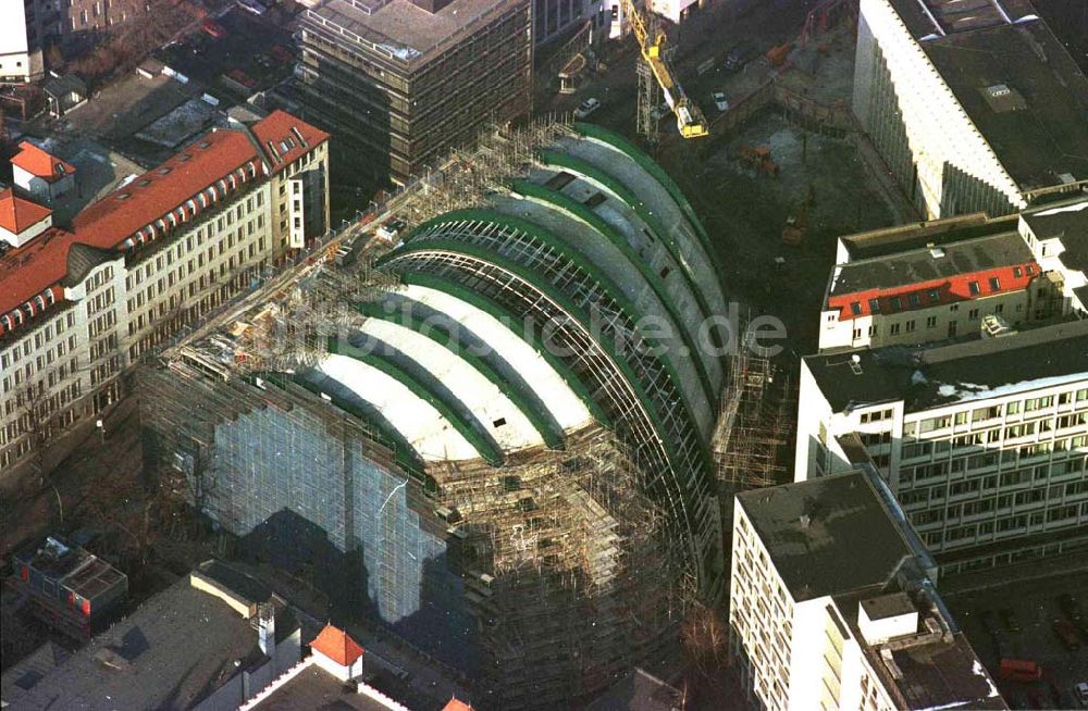 Berlin aus der Vogelperspektive: Bau des Ludwig-Erhard-Hauses am Bahnhof Zoo in Charlottenburg