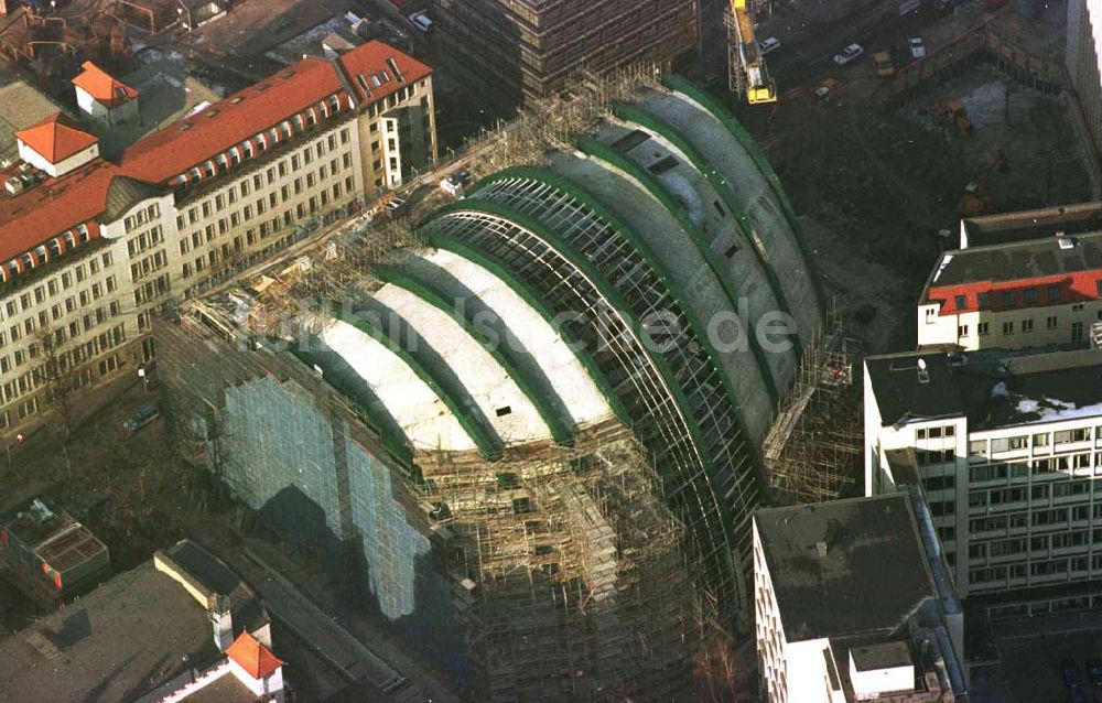 Luftbild Berlin - Bau des Ludwig-Erhard-Hauses am Bahnhof Zoo in Charlottenburg